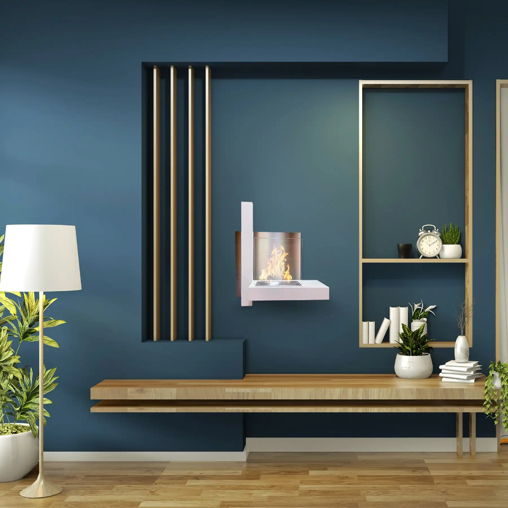 Lareira a Bioetanol de Parede VIENNA 65x75 – Branco