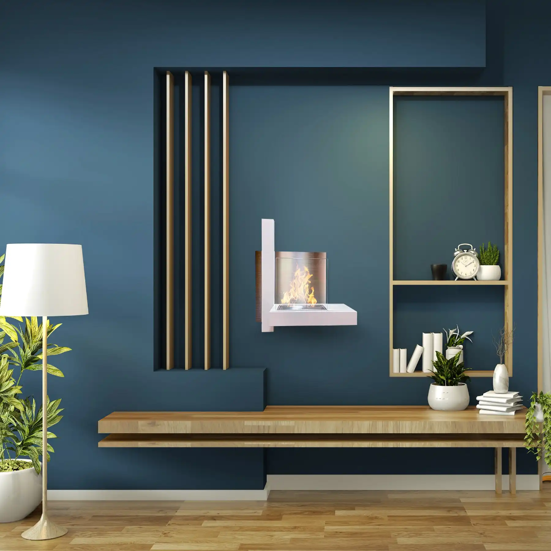 Lareira a Bioetanol de Parede VIENNA 65x75 – Branco