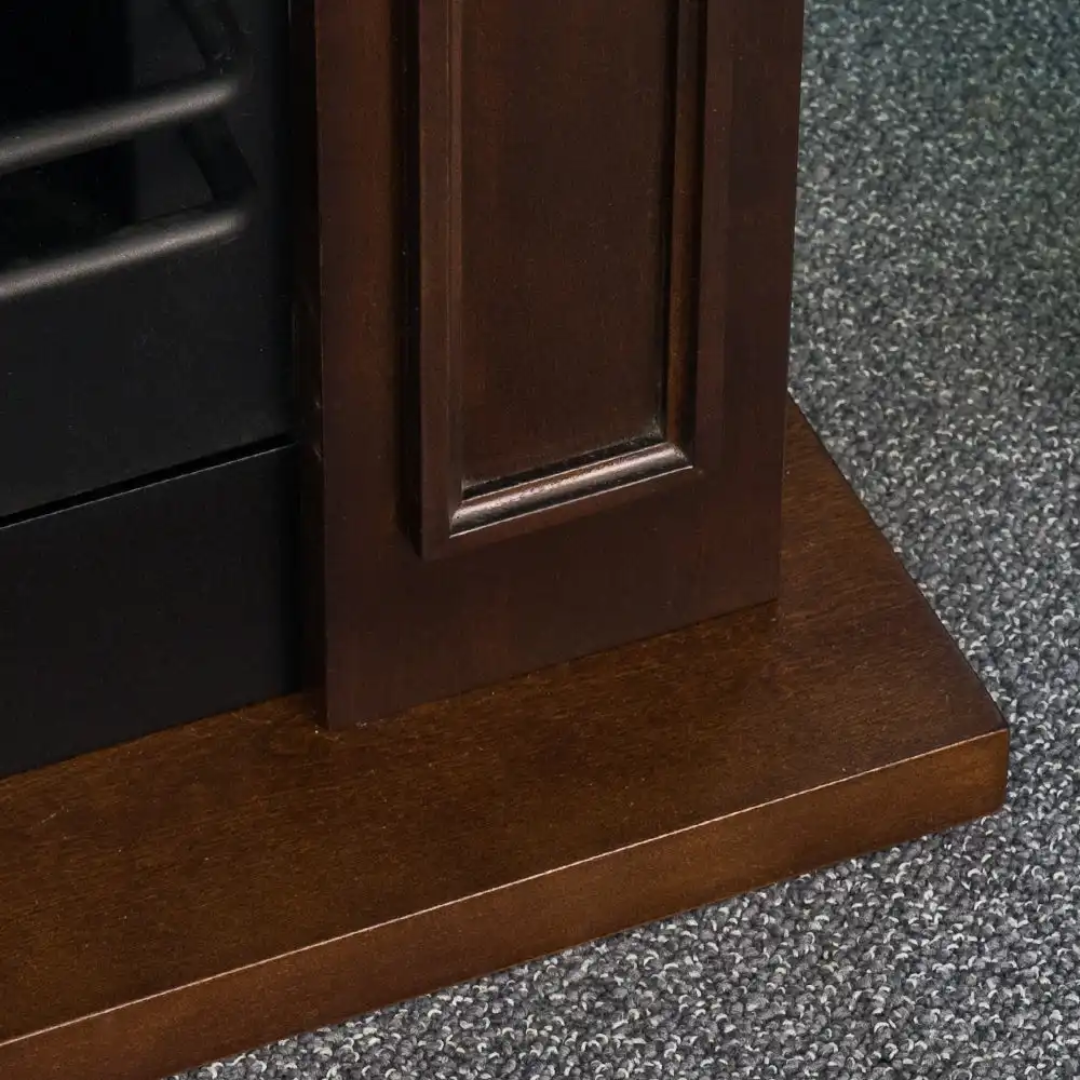 Lareira a Bioetanol de Chão Jefferson Castanha 89,5×90,5 cm – Estilo Clássico