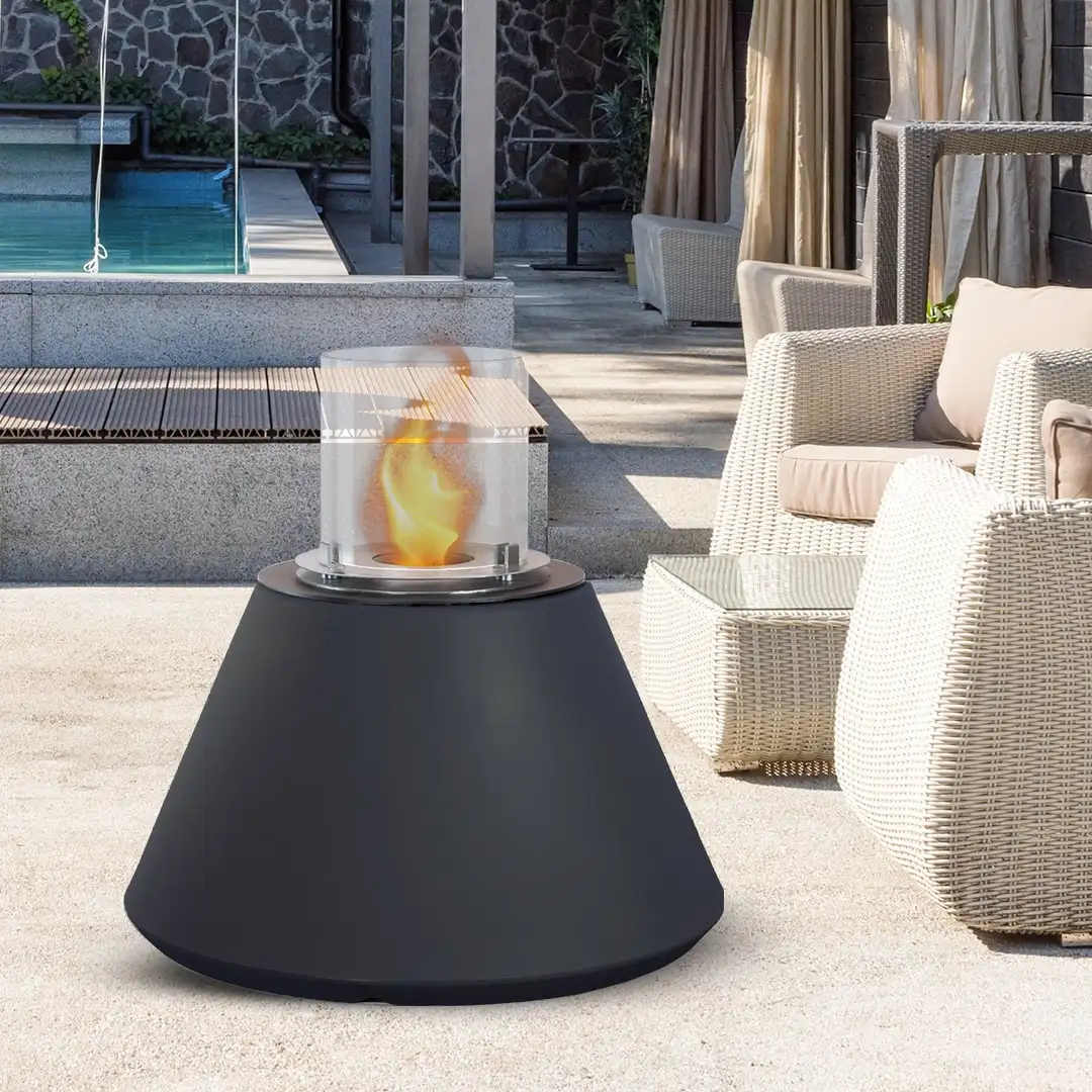 Lareira a Bioetanol de Chão STROMBOLI Anthracite 60 cm – Interior e Exterior