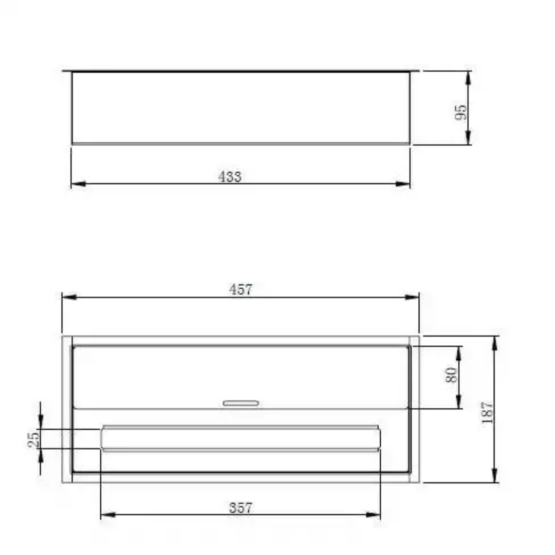Queimador a Bioetanol 3,5L em Aço Inoxidável
