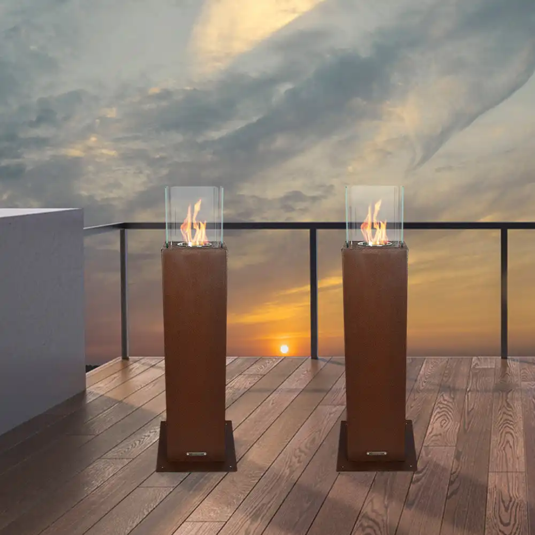 Lareira a Bioetanol Exterior Capri 70 – Fogo de Jardim Moderno