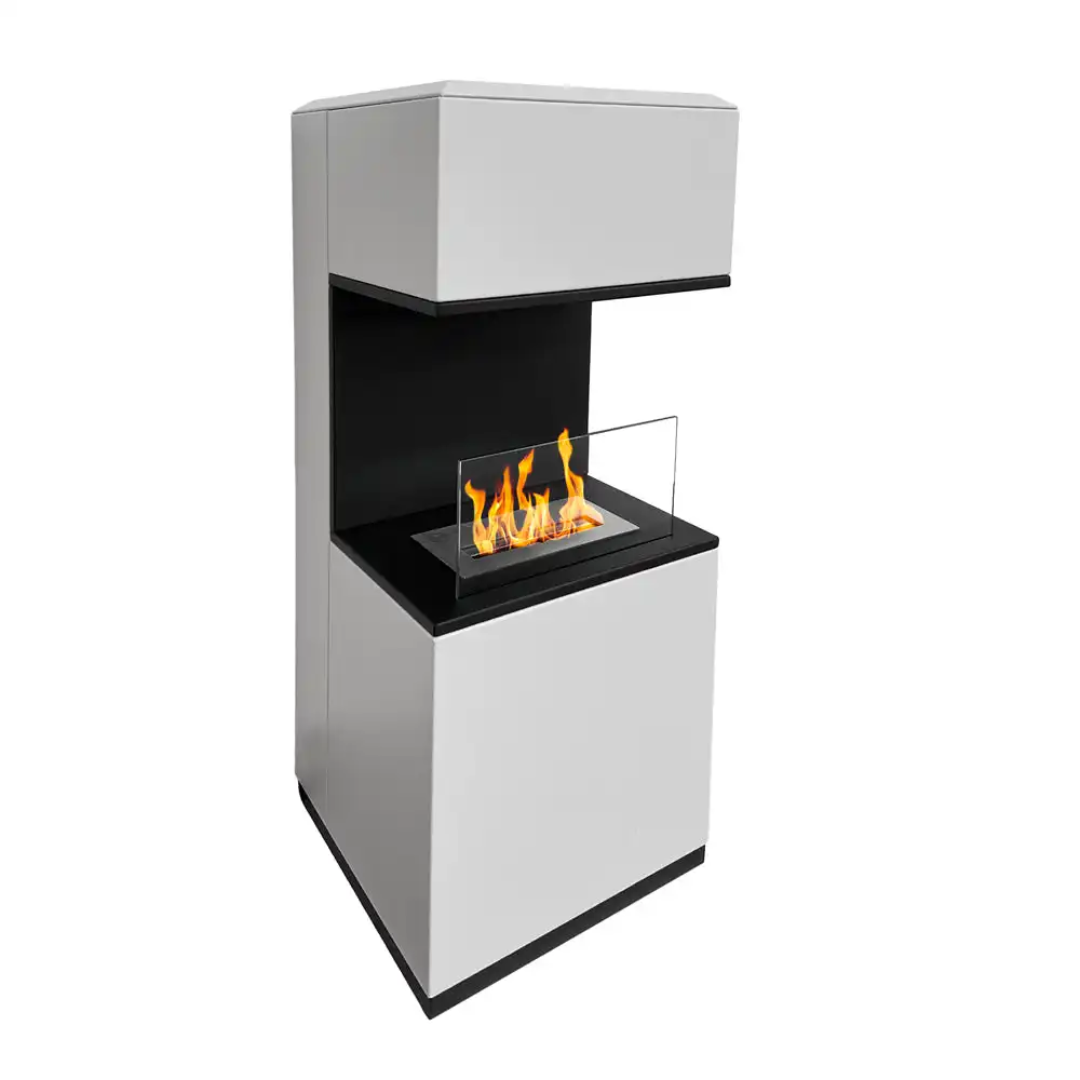 Lareira a Bioetanol de Coluna OSLO – 100 cm, Branco