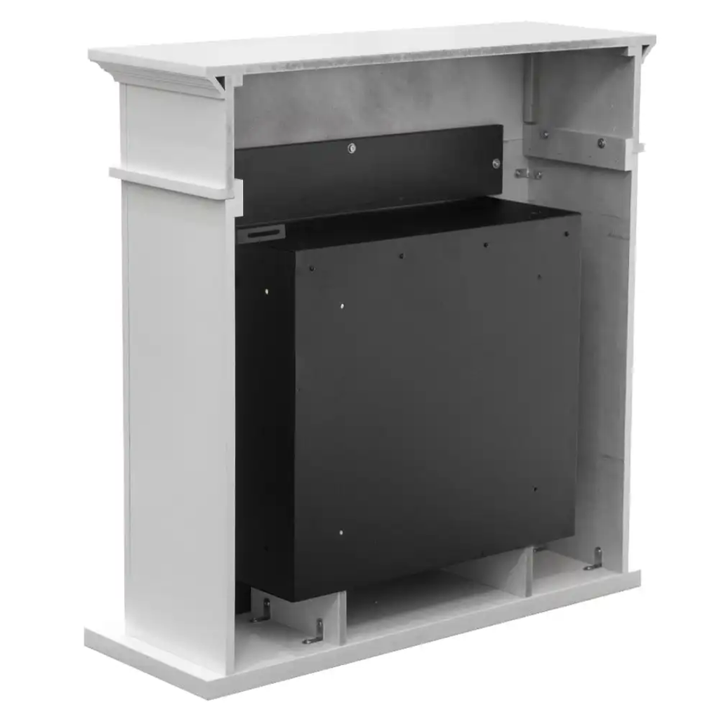 Lareira a Bioetanol de Chão Jefferson Branca 89,5×90,5 cm – Estilo Clássico