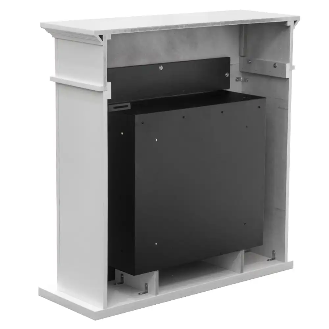 Lareira a Bioetanol de Chão Jefferson Branca 89,5×90,5 cm – Estilo Clássico