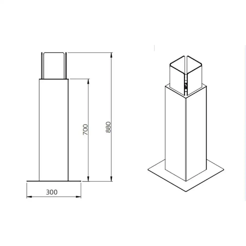 Lareira a Bioetanol CAPRI 70 – Coluna Branca Interior/Exterior