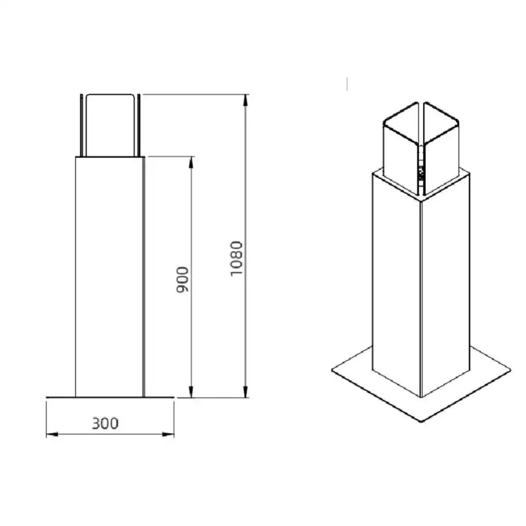 Lareira a Bioetanol CAPRI 110 – Coluna Branca para Interior e Exterior