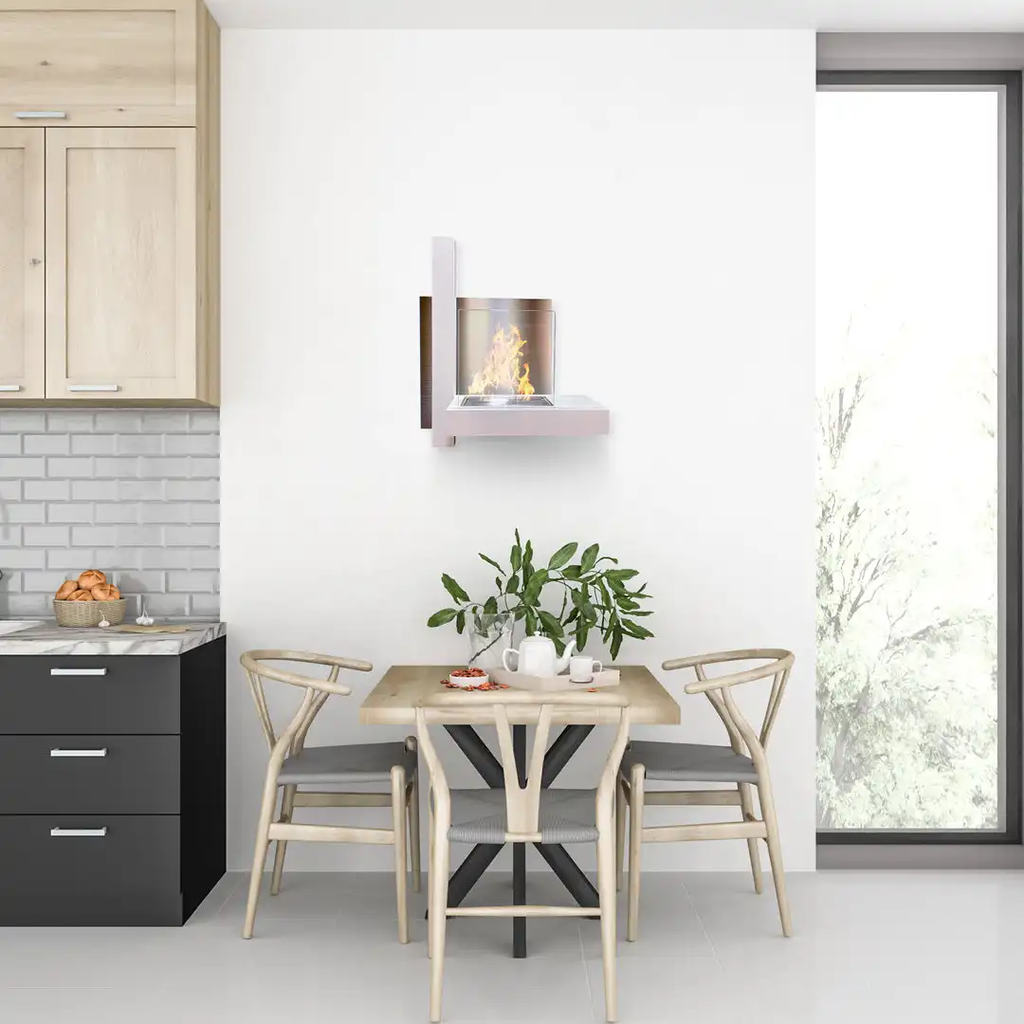 Lareira a Bioetanol de Parede VIENNA 65x75 – Branco