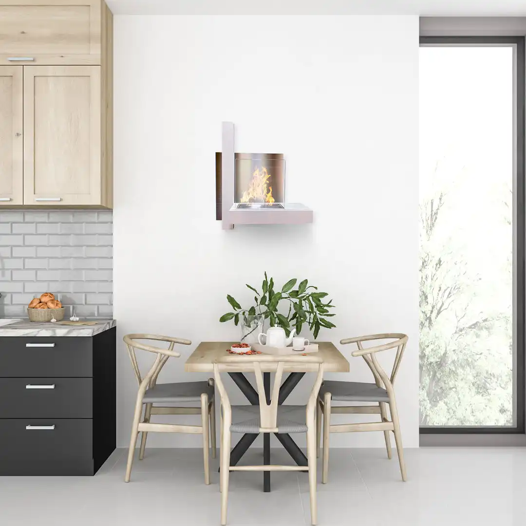 Lareira a Bioetanol de Parede VIENNA 65x75 – Branco