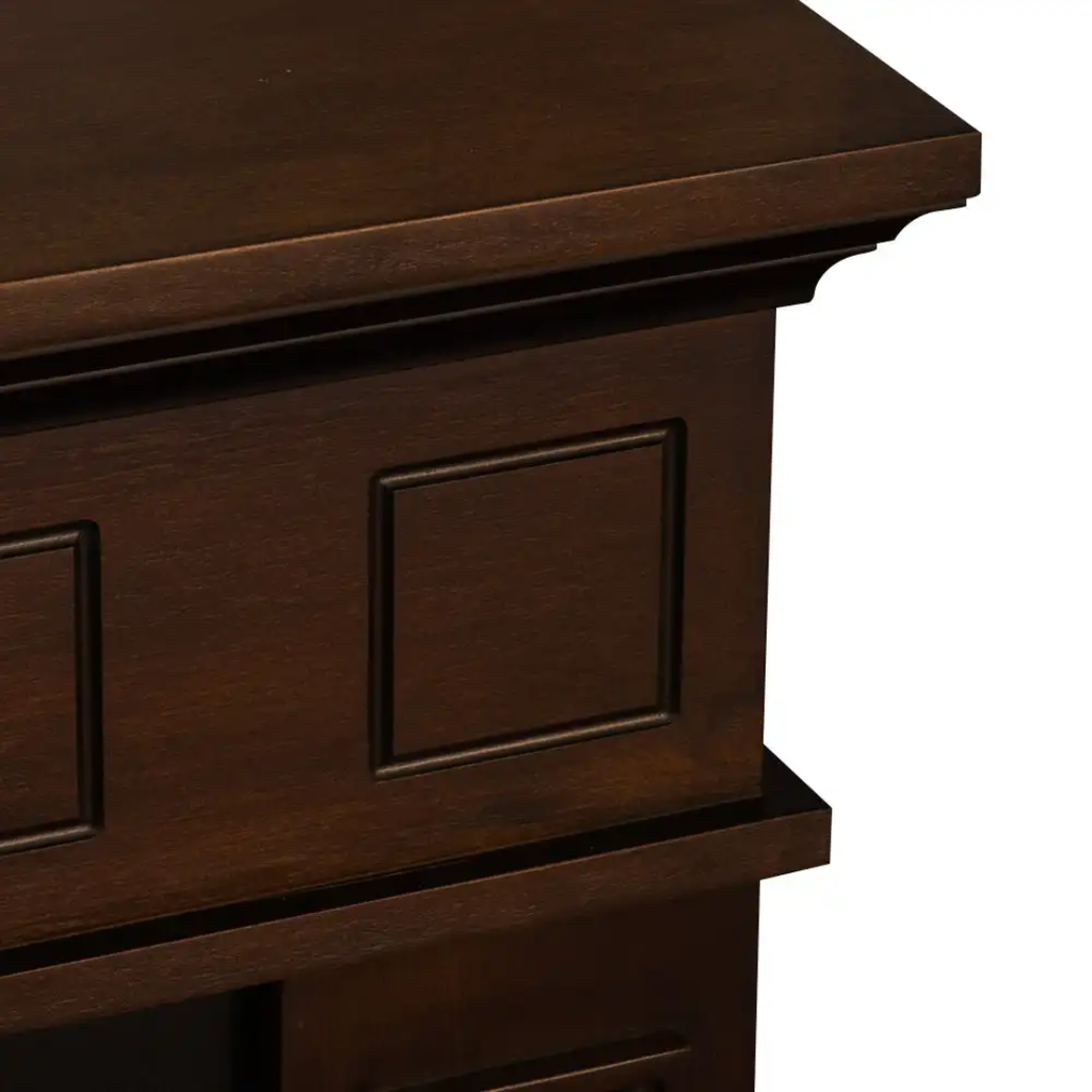 Lareira a Bioetanol de Chão Jefferson Castanha 89,5×90,5 cm – Estilo Clássico