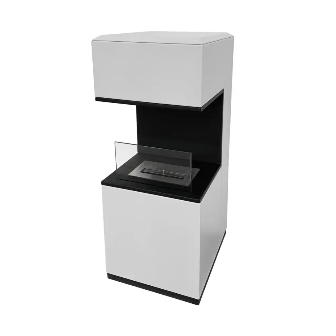 Lareira a Bioetanol de Coluna OSLO – 100 cm, Branco