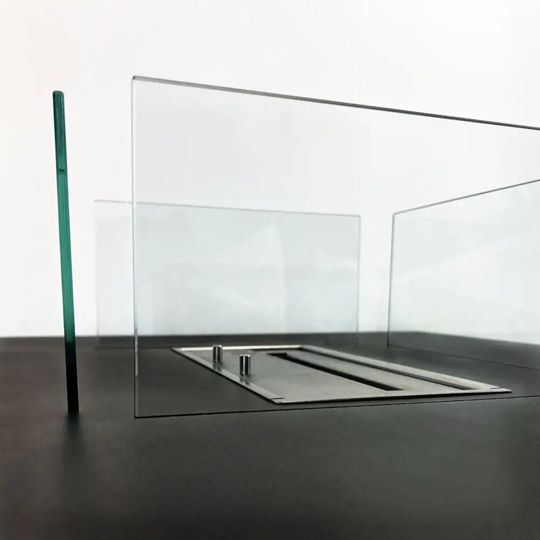 Lareira a Bioetanol de Chão PANAREA – 70x70 cm, Preto