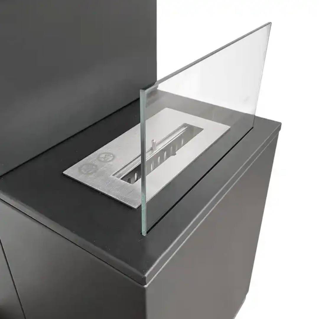 Lareira a Bioetanol OSLO Preta – Design Moderno para Interior e Exterior