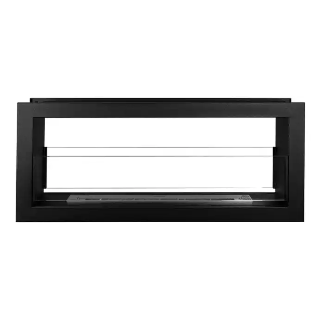 Lareira a Bioetanol de Embutir 90cm Moderna Preta