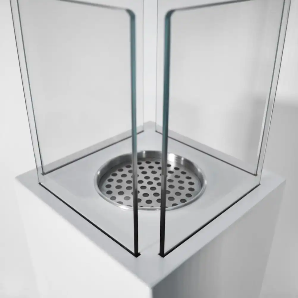 Lareira a Bioetanol CAPRI 110 – Coluna Branca para Interior e Exterior