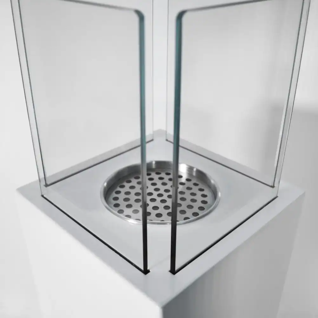 Lareira a Bioetanol CAPRI 110 – Coluna Branca para Interior e Exterior