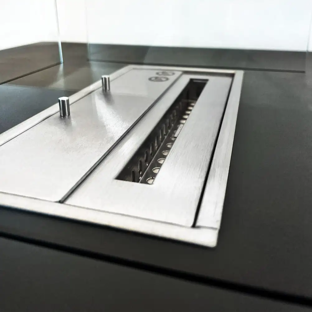 Lareira a Bioetanol de Chão PANAREA – 70x70 cm, Preto